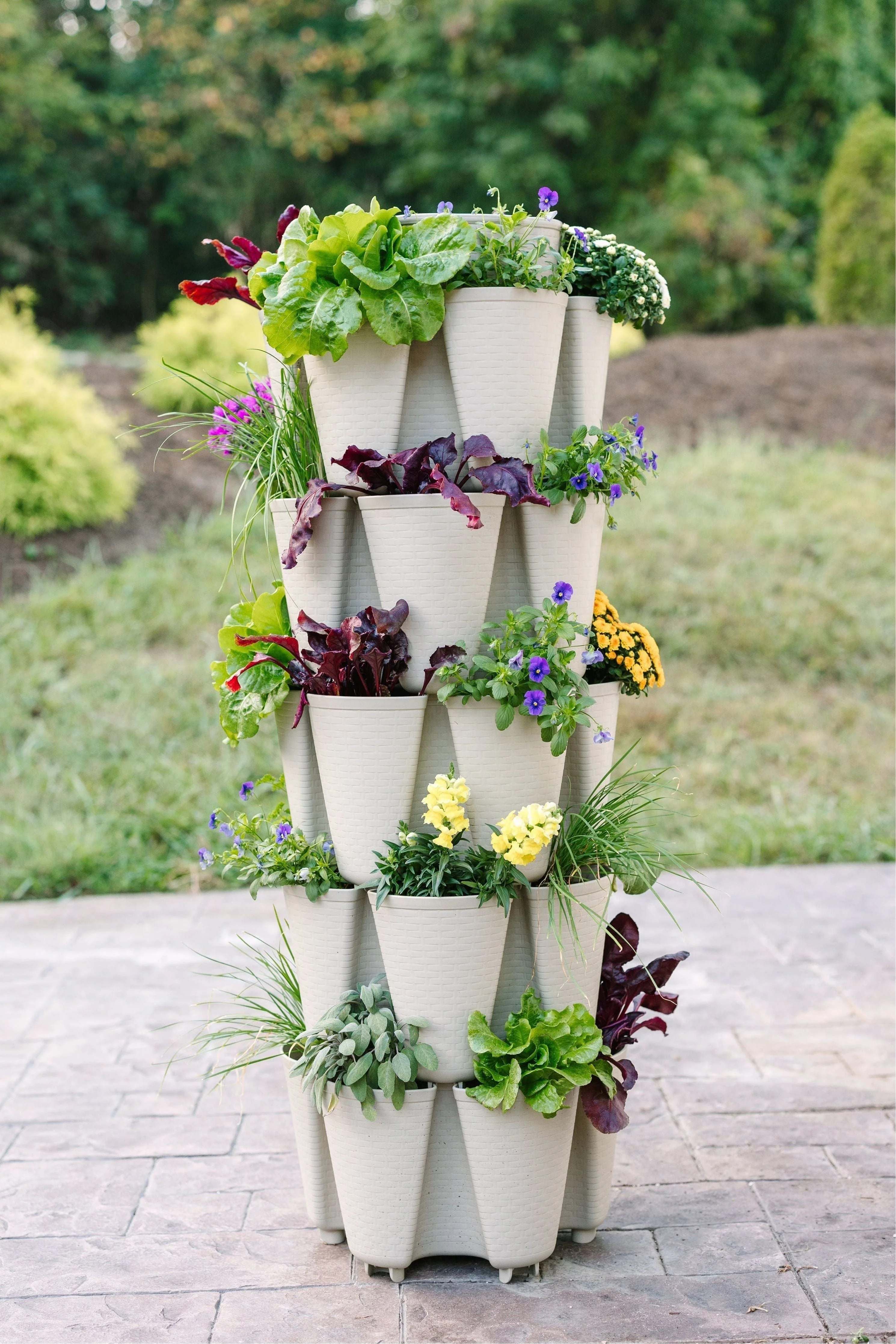 GreenStalk 5 Tier Original Vertical Planter (Basket Weave Texture) - Image 11