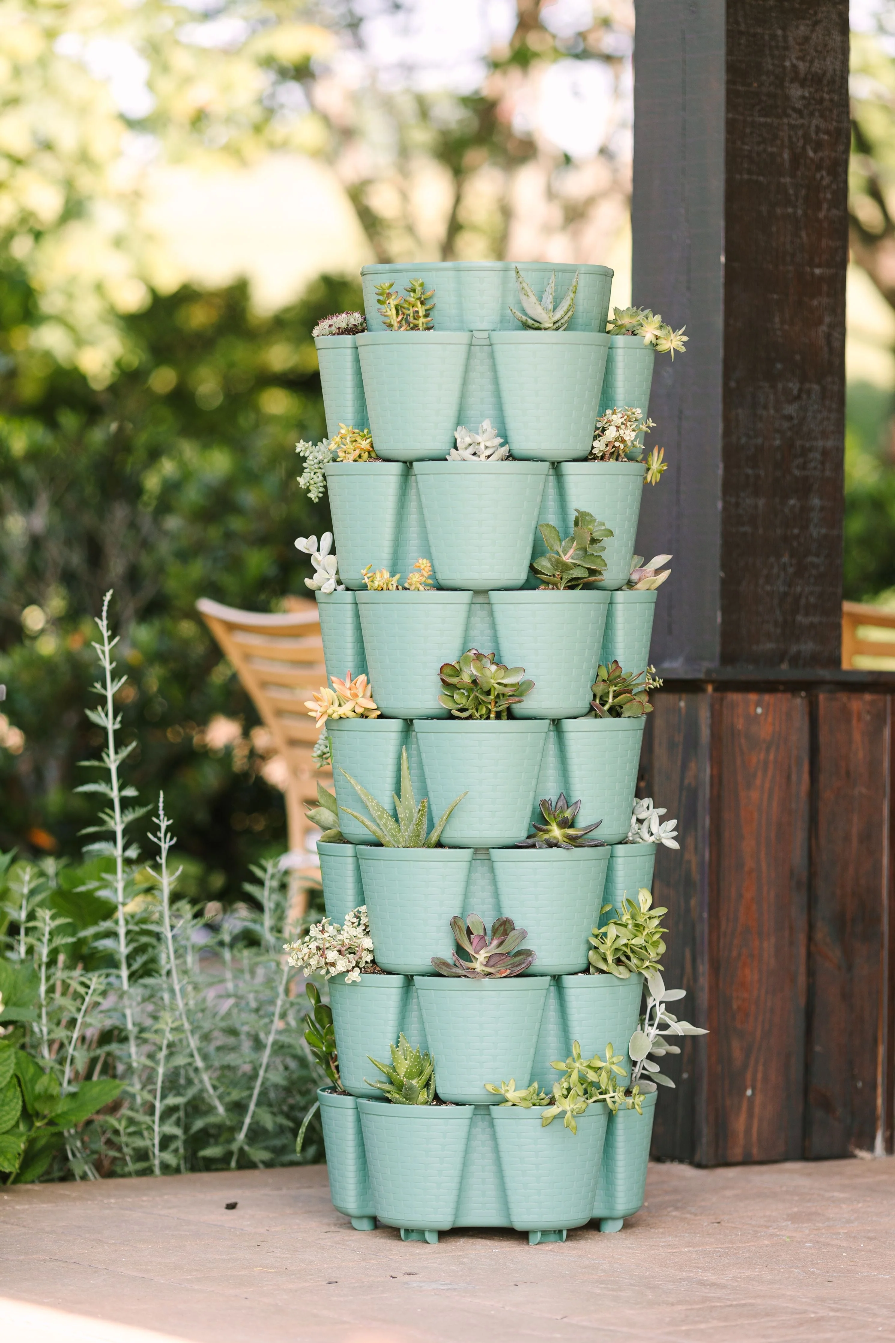 GreenStalk 7 Tier Leaf Vertical Planter (Basket Weave Texture) - Image 6