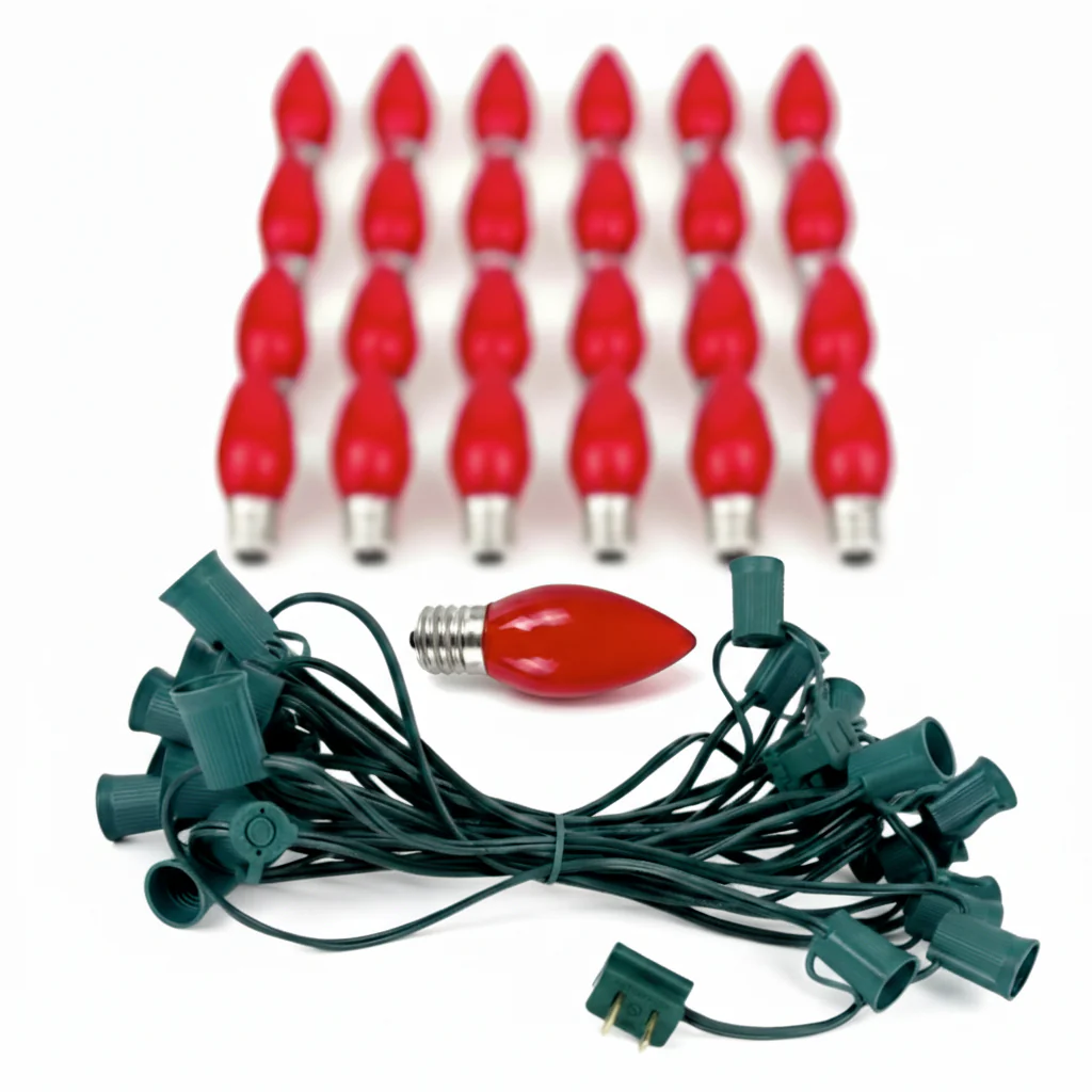Shatterproof C9 Bulbs LED Opaque String Light (25 Feet) - Image 3