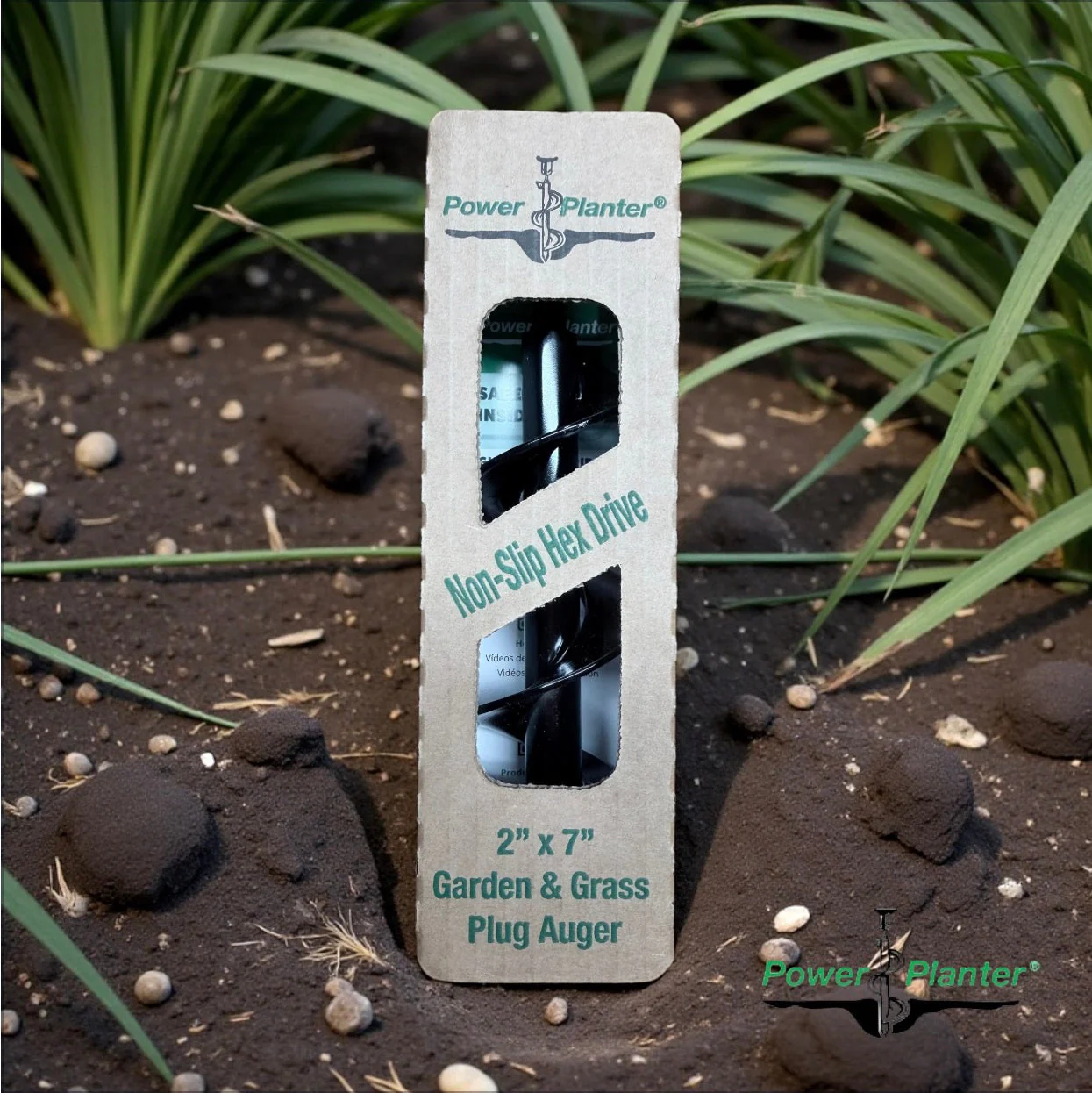 Power Planter Flower Planting Auger & Grass Plug Tool (2" x 7") - Image 3