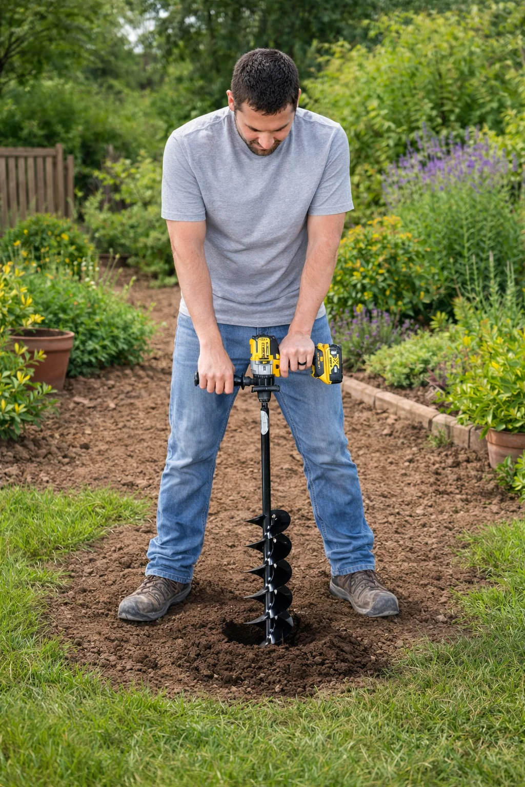 Power Planter Quart Pot Landscaping Auger (5” x 28”) - Image 7