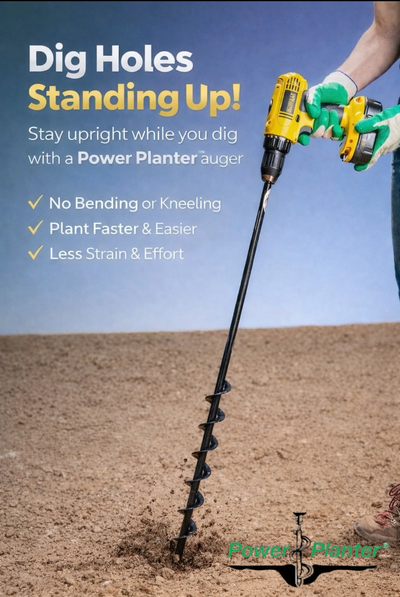 Power Planter Tree Planting Auger Bit (2” x Variable Length) - Image 3